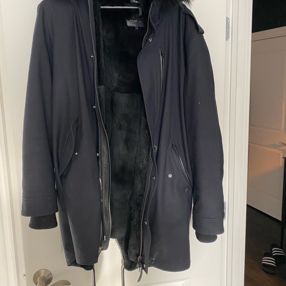Mackage Black Fur-Lined Parka Coat - Picture 2 of 2